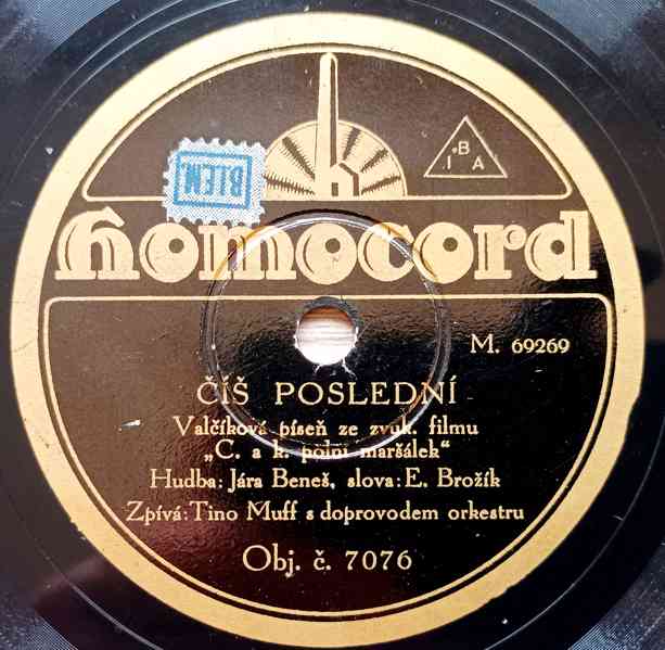 C. a K polní maršálek, Cikánka - šelakové gramodesky 78 ot/m - foto 5