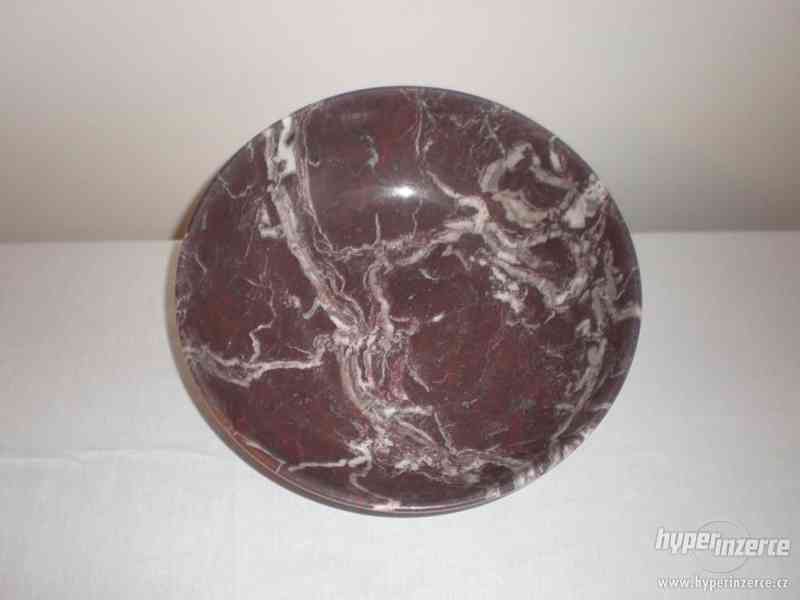 Kamenná miska  25 cm červený kámen - foto 2