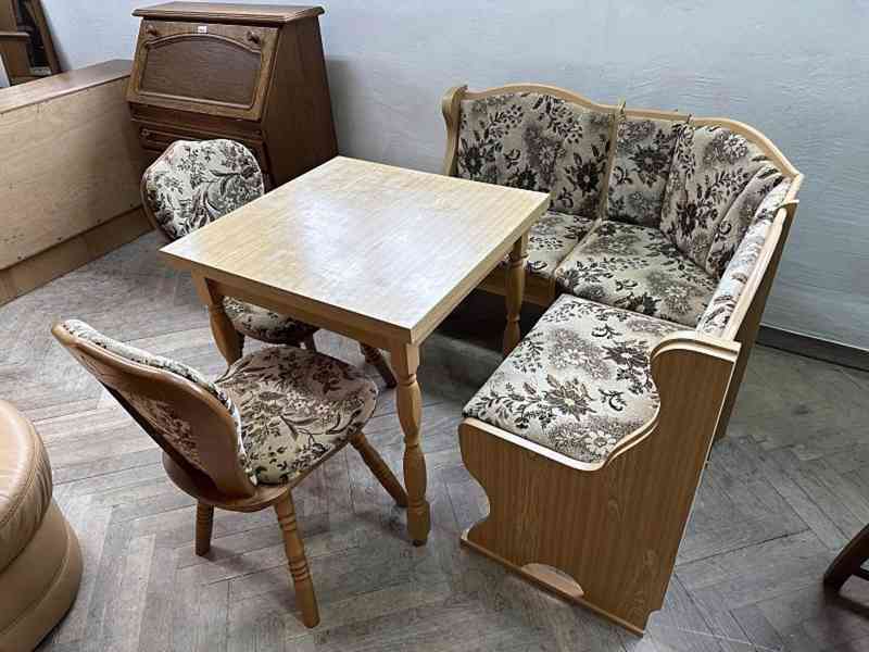  297 Jídelní set rohová lavice stůl židle - rustikal  