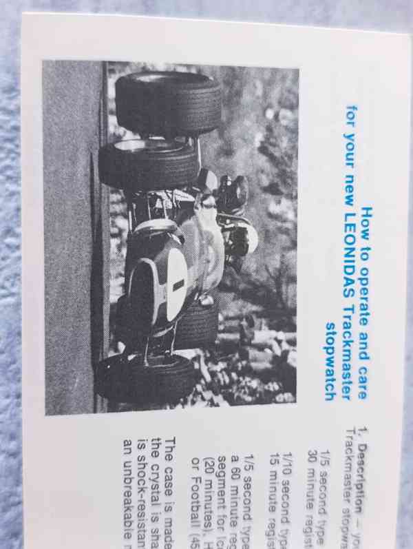 Vintage stopky Leonidas (Heuer) swiss, + krabička, návod - foto 5