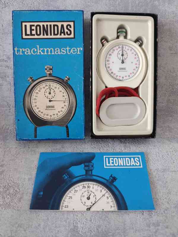 Vintage stopky Leonidas (Heuer) swiss, + krabička, návod - foto 2
