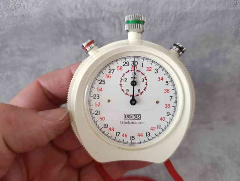 Vintage stopky Leonidas (Heuer) swiss, + krabička, návod - foto 14