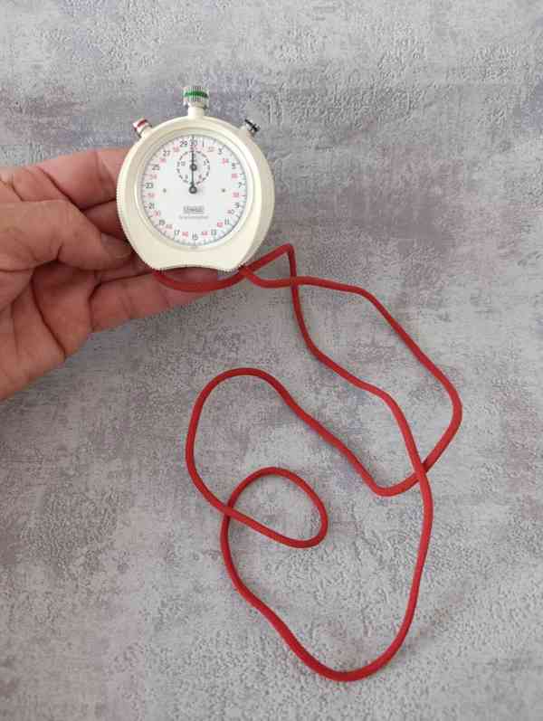 Vintage stopky Leonidas (Heuer) swiss, + krabička, návod - foto 9