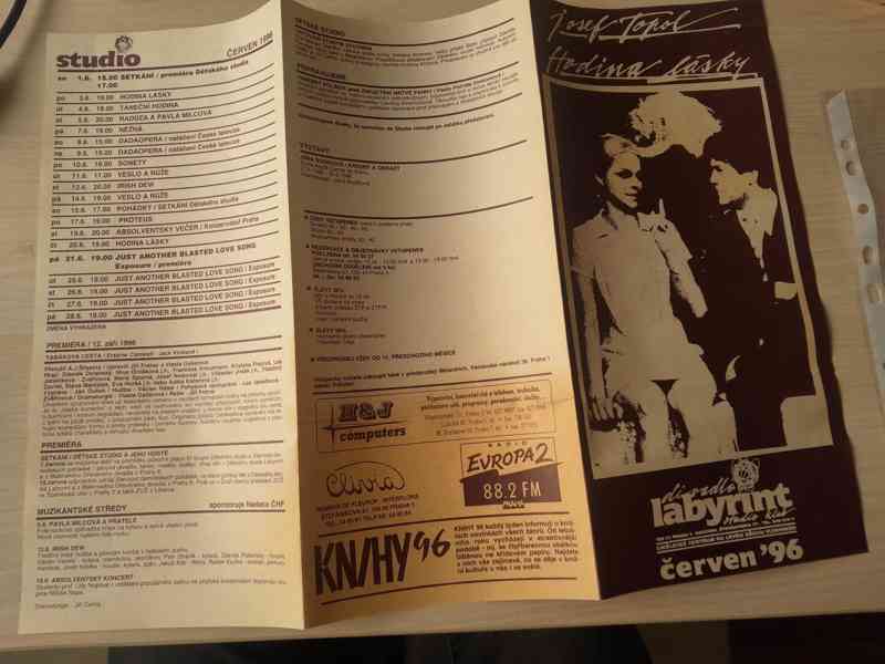 Divadlo Labyrint 1996 - program představení  - foto 3