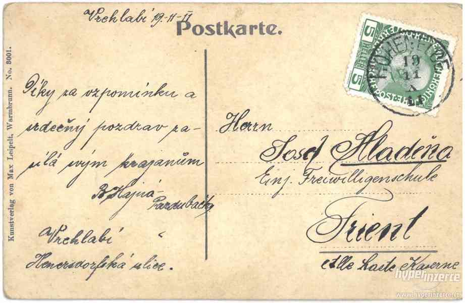 Stará pohlednice Warmbrunn - Jelení Hora, Polsko ?? - 1911 - foto 2