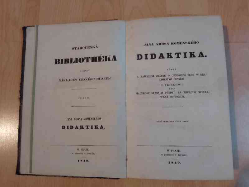 Staročeská BIBLIOTHÉKA - JANA AMOSA KOMENSKÉHO - 1849  - foto 4