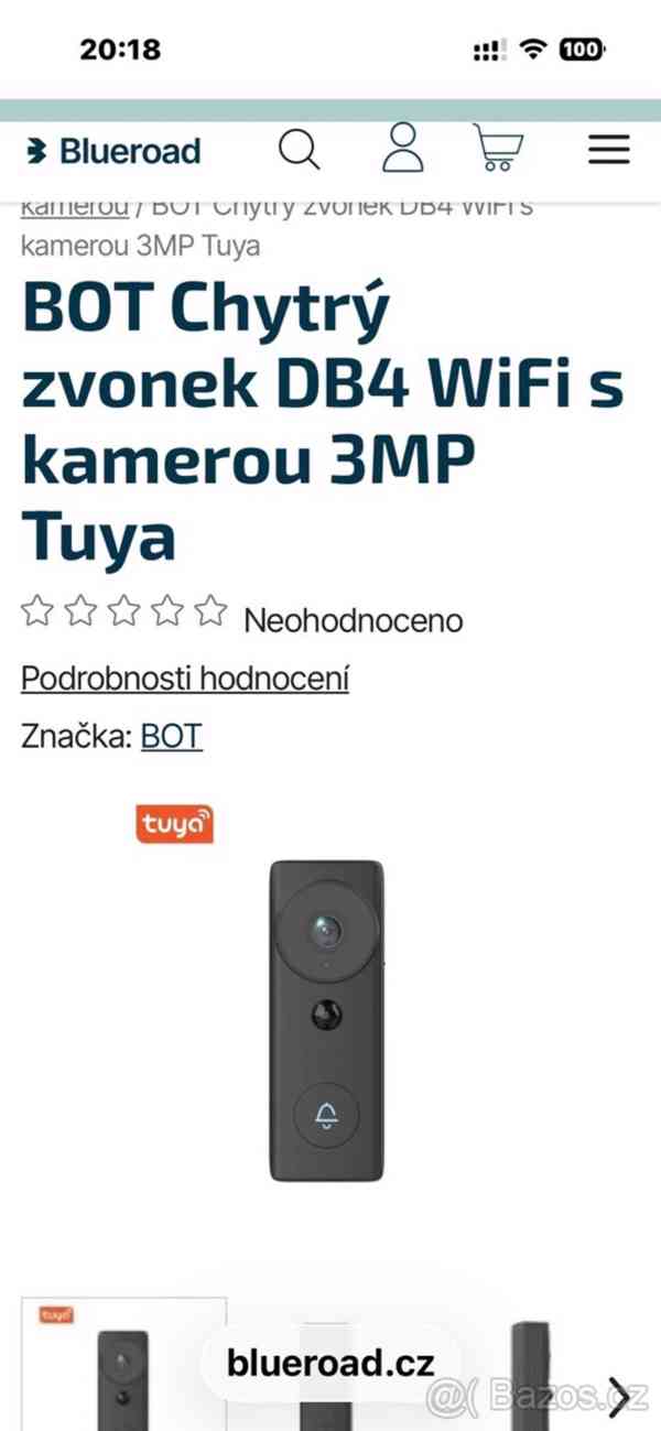 Chytrý zvonek BOT DB4 wifi s kamerou Tuya - foto 5