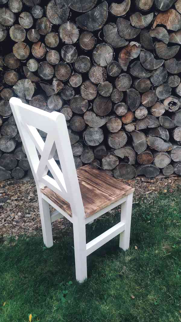 židle z masivu v patině - foto 2