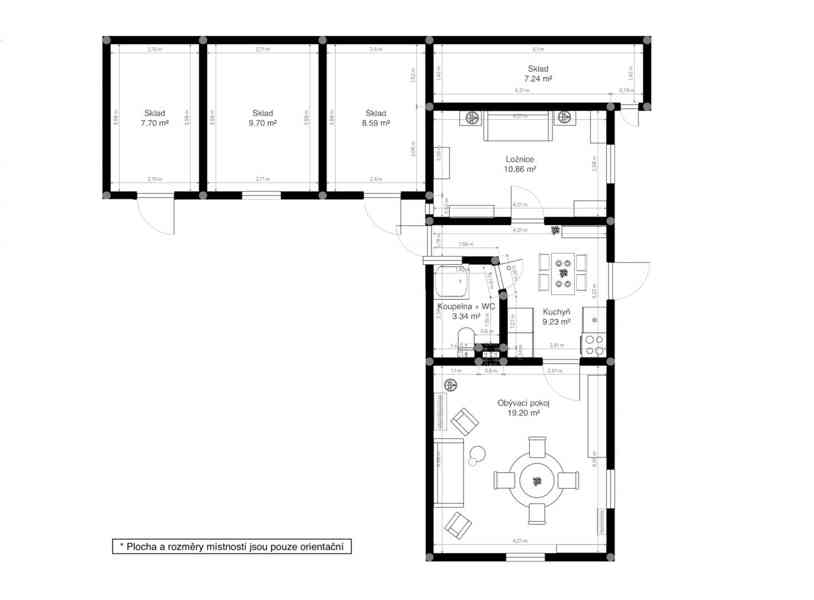 Prodej domu 2+1 s možností změny dispozice, zahrada 1411 m2 - foto 19