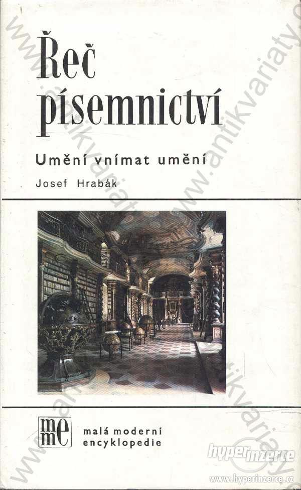 Řeč písemnictví Josef Hrabák Horizont, Praha 1986 - foto 1