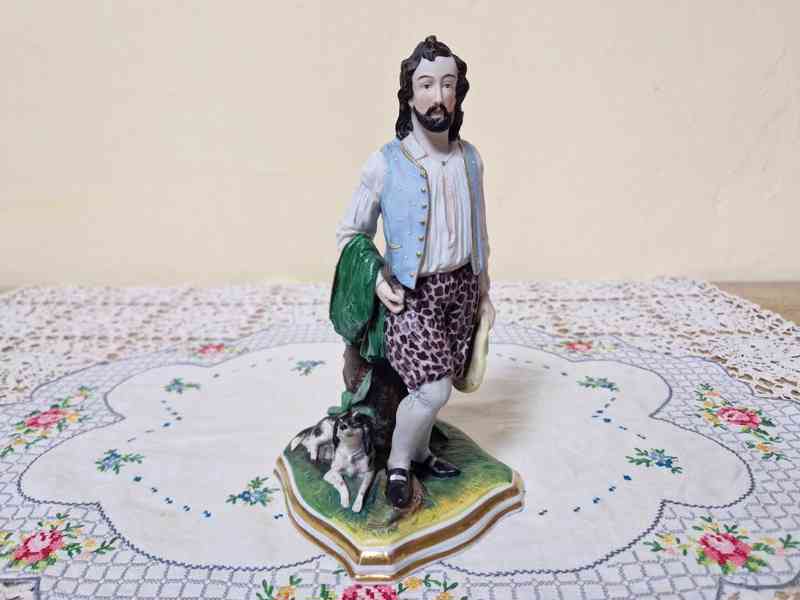 Krásná porcelánová soška Biedermeier Klášterec 1858 - foto 3
