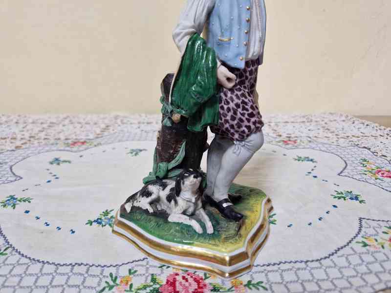 Krásná porcelánová soška Biedermeier Klášterec 1858 - foto 5