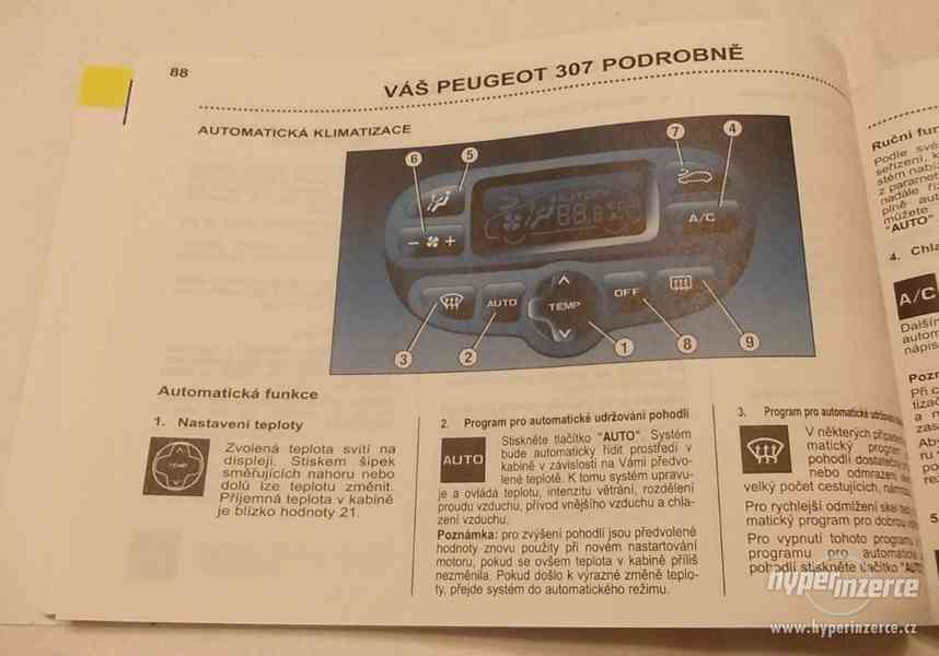 PEUGEOT 307 5 dv. + kombi příručka na obsluhu - návod - foto 8