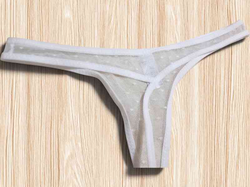🤍 Nádherná bílá krajková tanga – VEL. S/M ✨ - foto 2