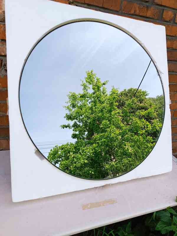 Veliké kovové zrcadlo (81 cm, 14 kg) - foto 2