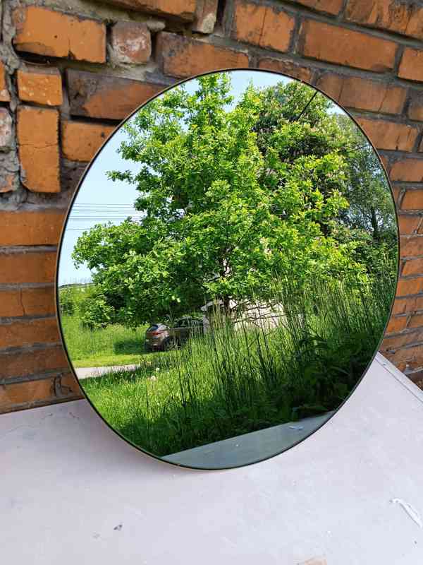 Veliké kovové zrcadlo (81 cm, 14 kg) - foto 1