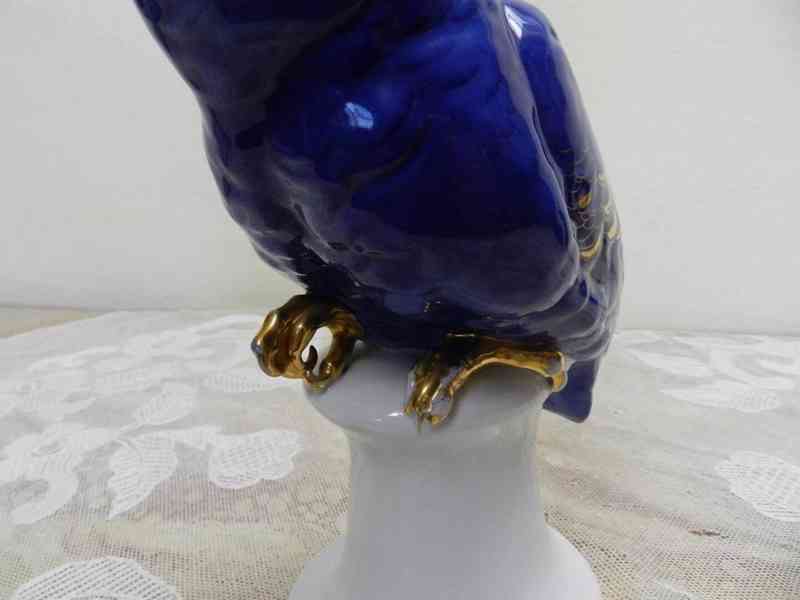 Krásný zlacený Papoušek Volkstedt Karl Ens Německo - foto 4