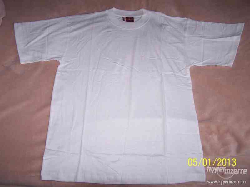 Bílá bavlněná trička - foto 2