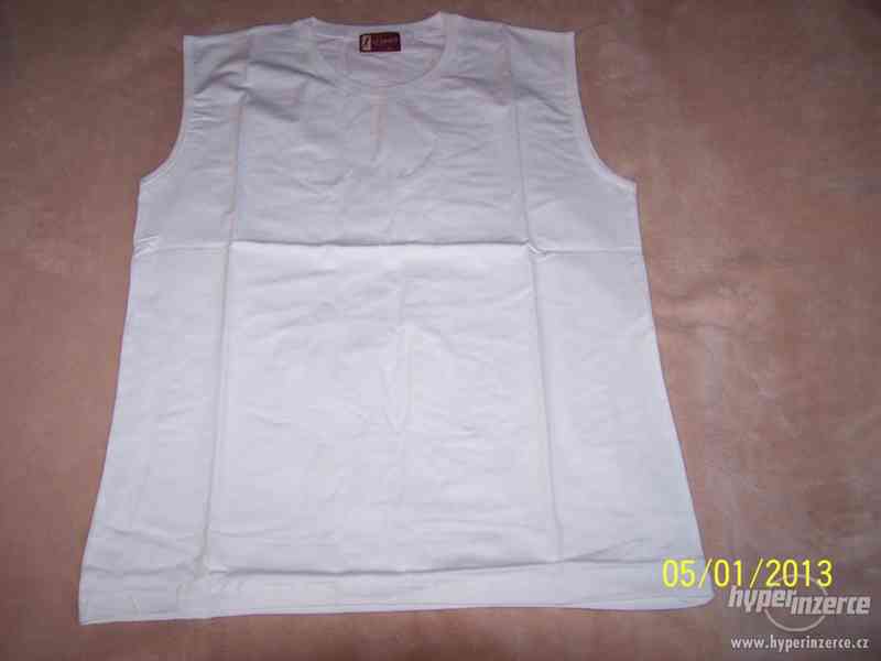 Bílá bavlněná trička - foto 4