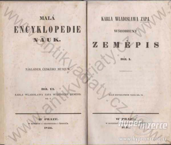 Wšeobecný Zeměpis Karla Wladislawa Zapa 1846 - foto 1