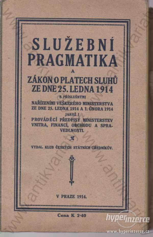 Služební pragmatika 1914 - foto 1