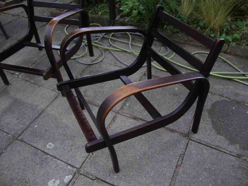 2x starožitné retro křeslo Koželka Kropáček z 50. let pěkná - foto 2