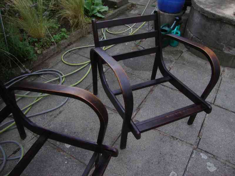 2x starožitné retro křeslo Koželka Kropáček z 50. let pěkná - foto 7