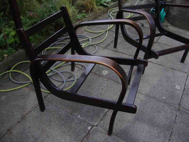 2x starožitné retro křeslo Koželka Kropáček z 50. let pěkná - foto 5