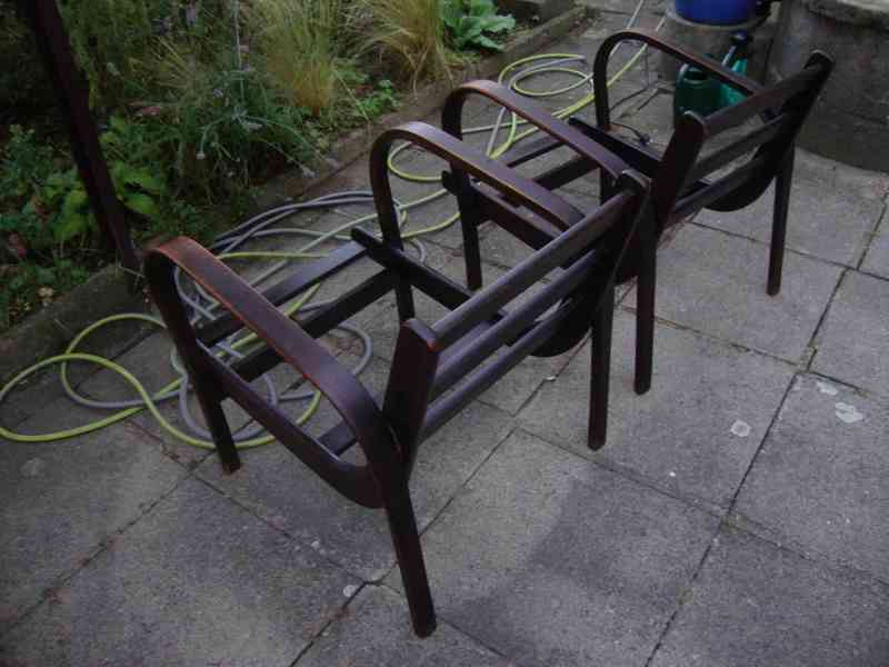 2x starožitné retro křeslo Koželka Kropáček z 50. let pěkná - foto 9