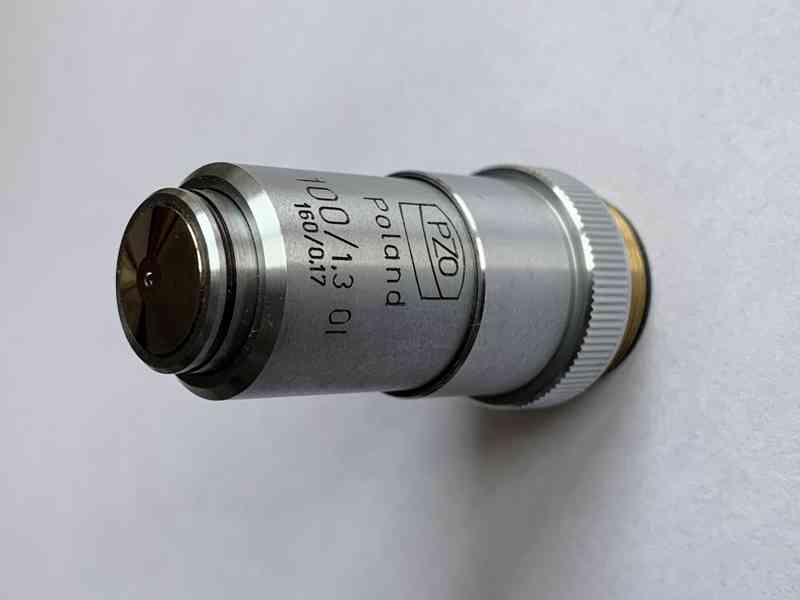 Objektiv pro mikroskop zn. PZO 100/1.3Ol 160/0.17 - foto 4