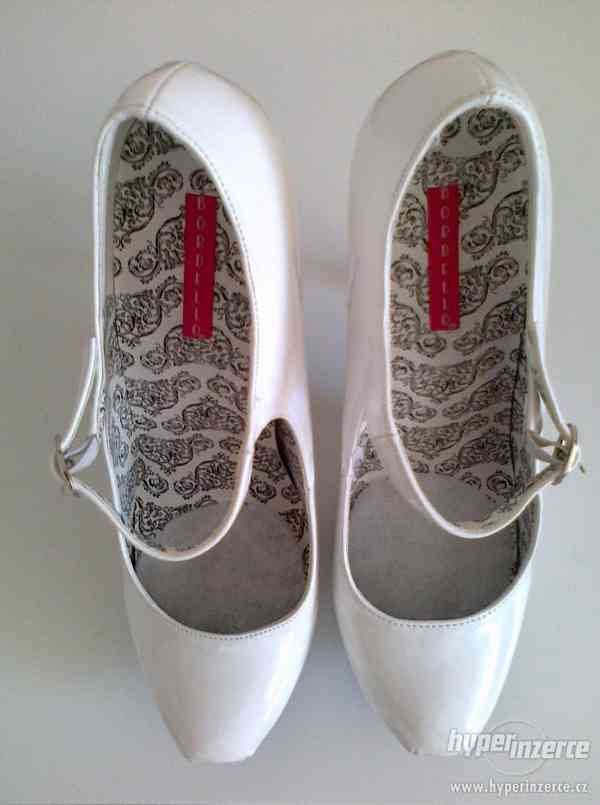 Nové luxusní sexy bílé lodičky Pleaser Bordello ve vel.42 - foto 5