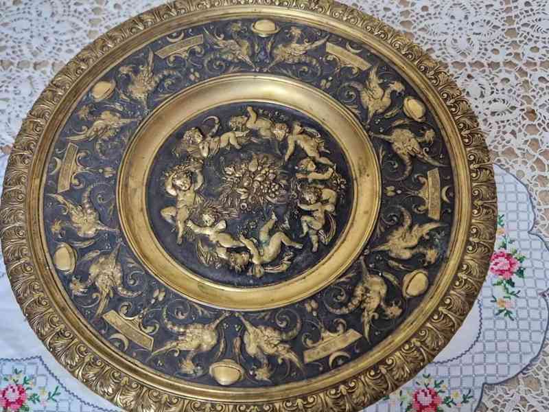 Luxusní  mosazný Nástolec s Putti - foto 3