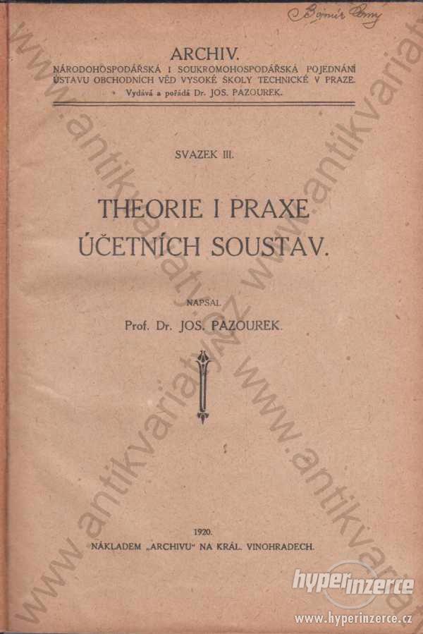 Theorie i praxe účetních soustav 1920 - foto 1