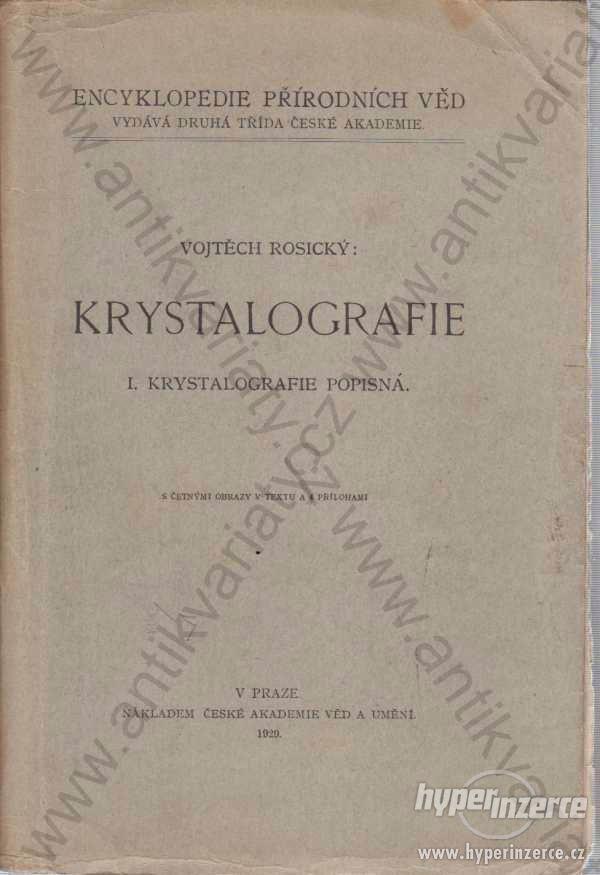 Krystalografie Vojtěch Rosický 1929 - foto 1