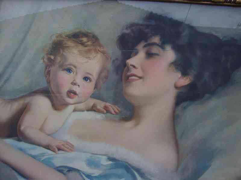 Obraz obrázek Alfred Schwarz matka s dítětem reprodukce - foto 6