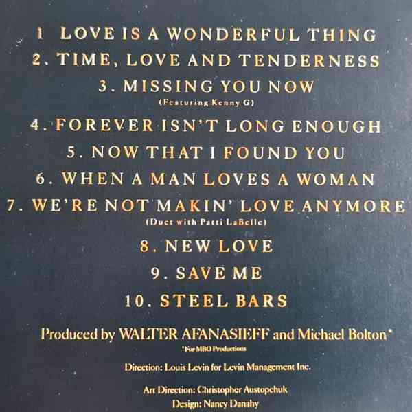 CD - MICHAEL BOLTON / Time, Love & Tenderness - foto 2
