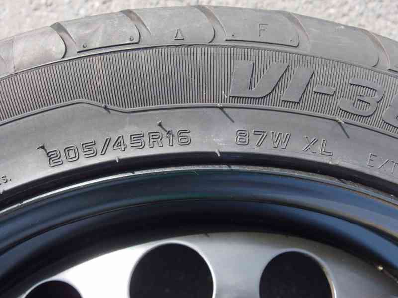 Originální dojezdové kolo Škoda Fabia I RS 205/45 R16 - foto 4