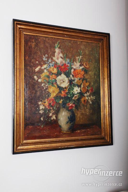Alphonse Van Beurden Květinové zátiší 90 X 74 cm - foto 2