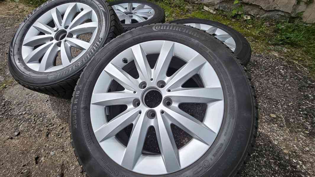 ❄️ Zimní ALU kola Mercedes 5x112 + Continental 205/55 R16 🔧 - foto 1