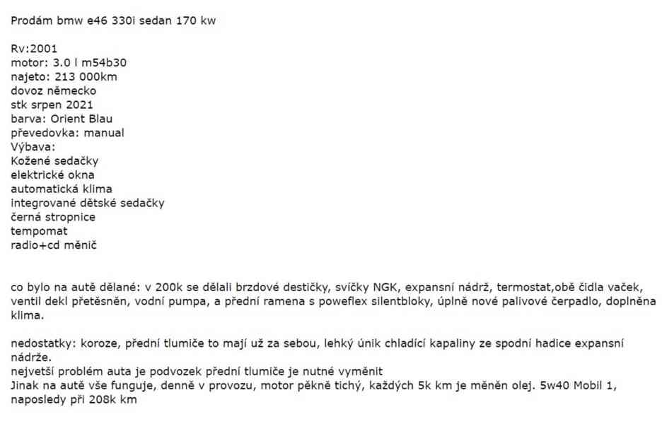 BMW Řada 3 e46 330i sedan 170 kw	 - foto 11