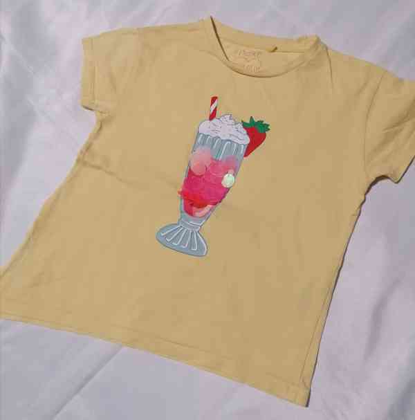 Dívčí žluté tričko, Milkshake, vel. 128