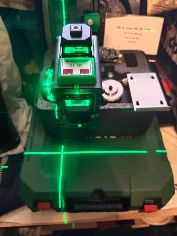 Nevyužitý 3D laser zelený 360º rotační - foto 2