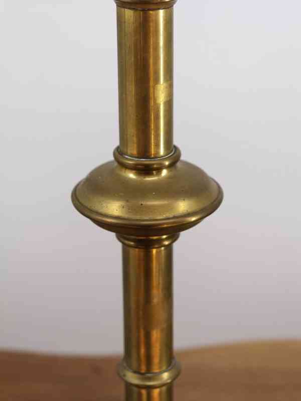 Párové neogotické svícny z mosazi - foto 3