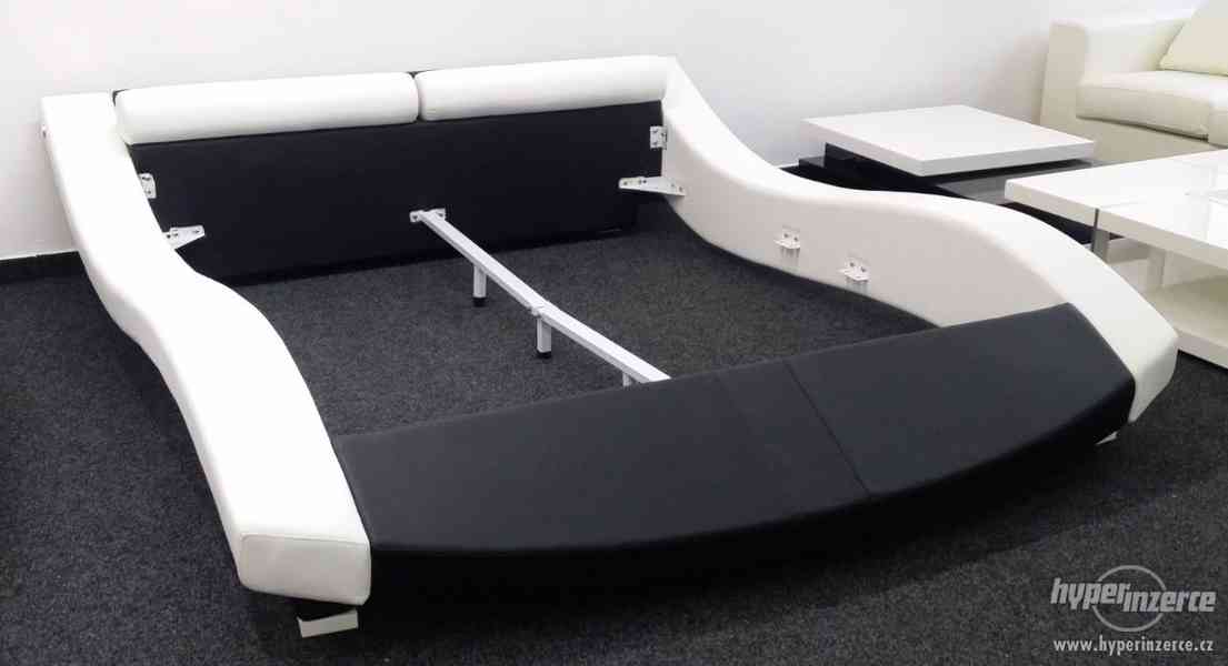 Nová postel Picco 180x200 cm černo bílá - foto 5