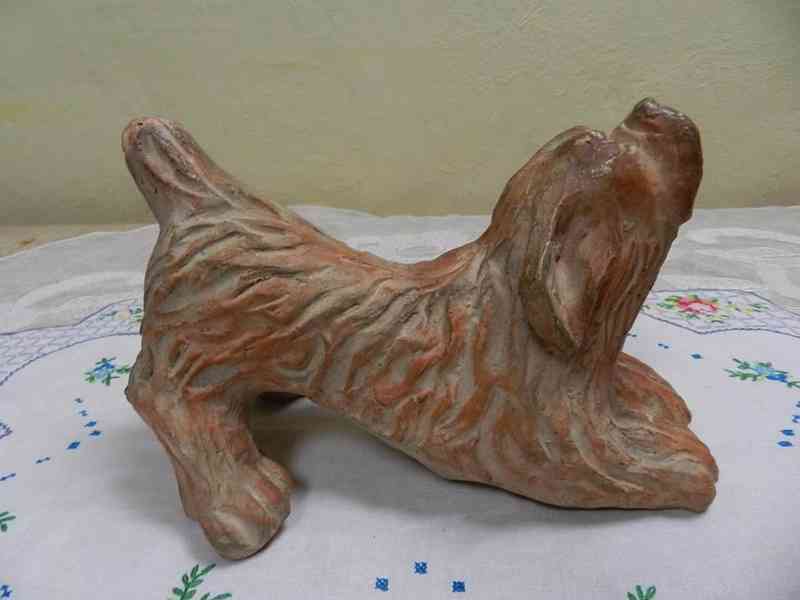 Art Deco keramická Plastika Pes Pejsek Otto Gutfreund    - foto 4