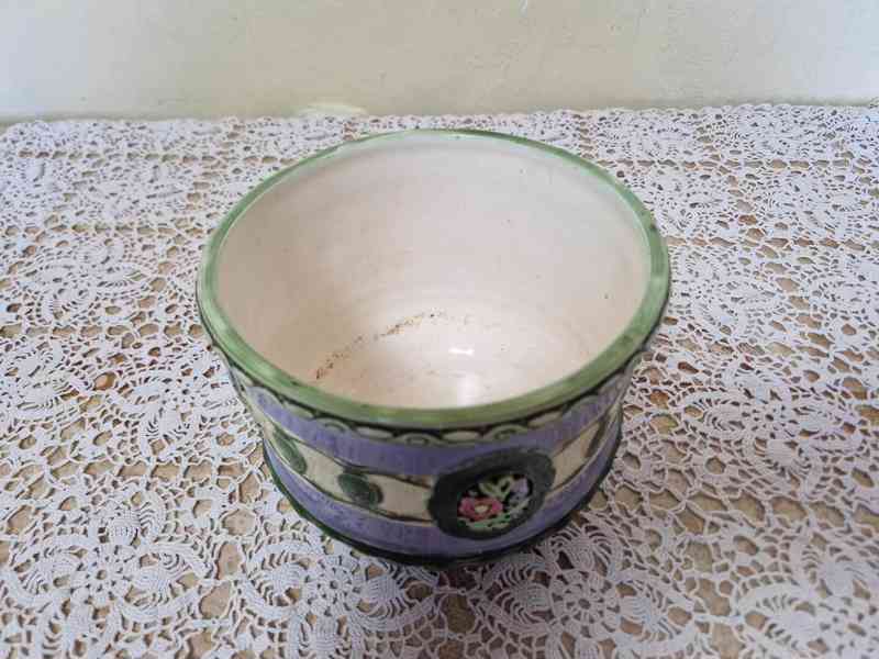 Krásný secesní Květináč Květník Majolika Eichwald - foto 4