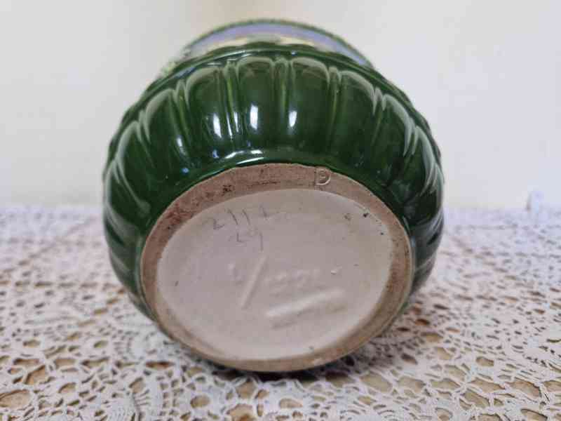 Krásný secesní Květináč Květník Majolika Eichwald - foto 5