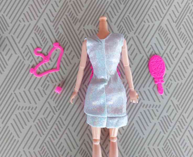 NOVÉ! Set pro panenku Barbie, šaty + boty + zrcátko +doplňky - foto 10