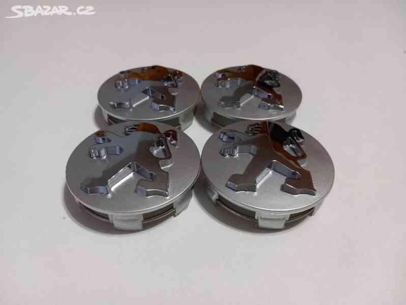 Středové krytky Peugeot, 60x56mm stříbrné - foto 4