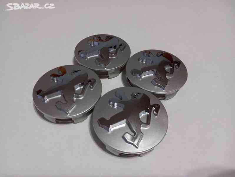 Středové krytky Peugeot, 60x56mm stříbrné - foto 2